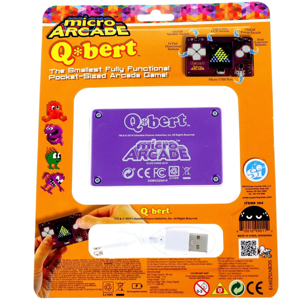 Q*Bert Handheld Electronic Game - Micro Arcade