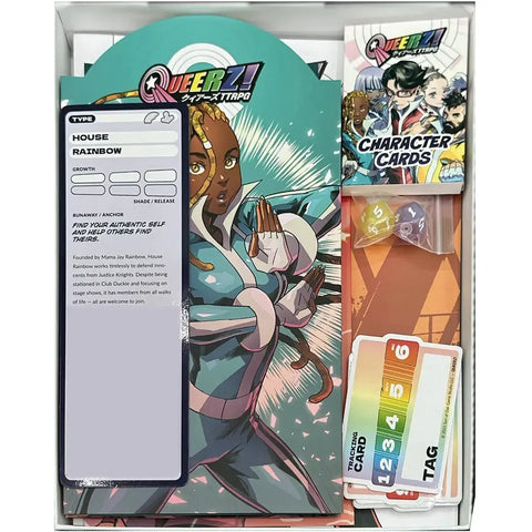 QUEERZ! - Cooperative Fantasy Tabletop Role-Playing Game for Family (2-4 Players, Ages 12+) - Japanime Games