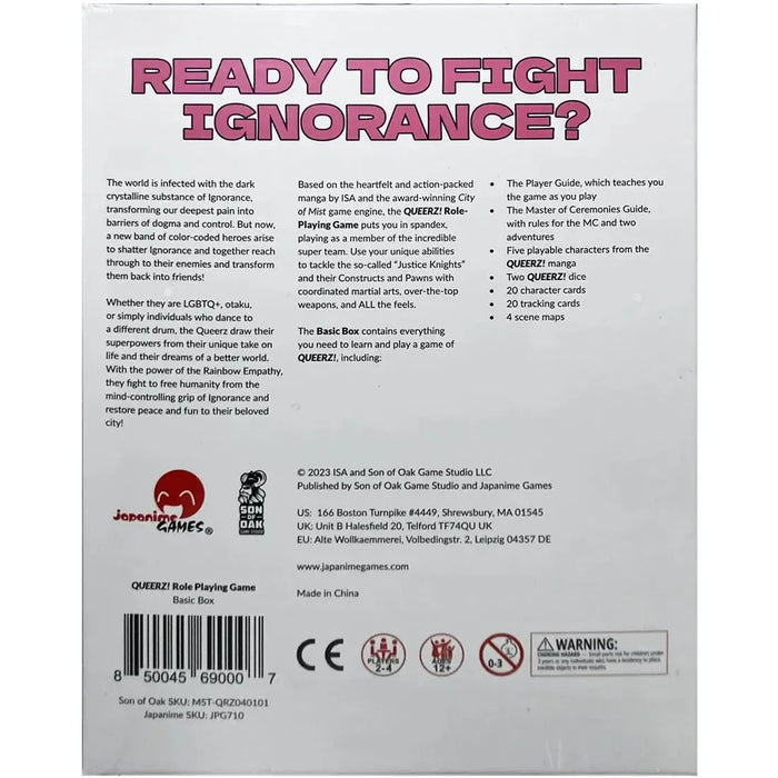 QUEERZ! - Cooperative Fantasy Tabletop Role-Playing Game for Family (2-4 Players, Ages 12+) - Japanime Games