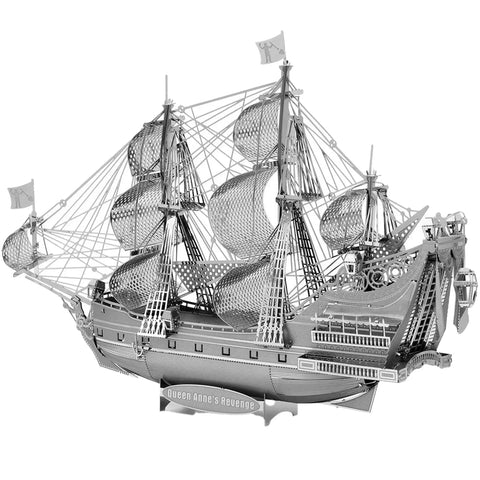 Queen Anne's Revenge Pirate Ship 3D Figure Model Kit (Steel, Moderate Difficulty) - Fascinations - Metal Earth Premium Series - (2023) - Image 4