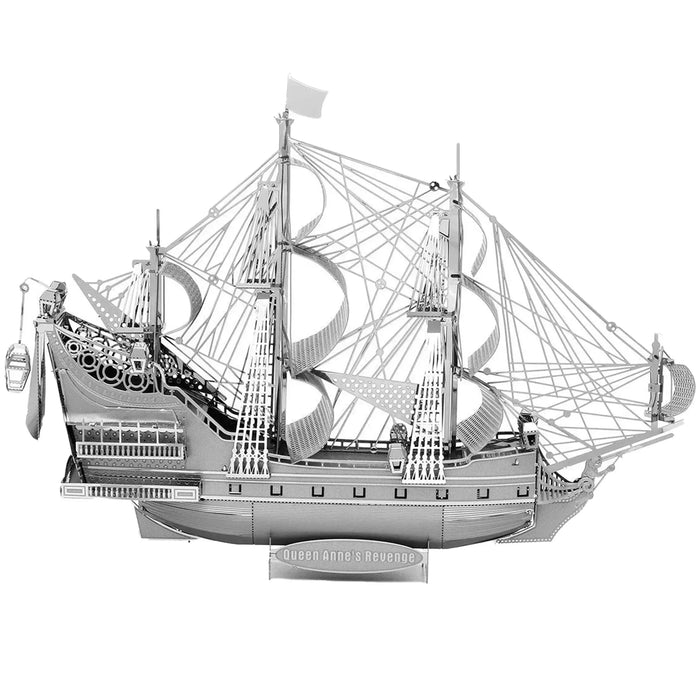 Queen Anne's Revenge Pirate Ship 3D Figure Model Kit (Steel, Moderate Difficulty) - Fascinations - Metal Earth Premium Series - (2023)