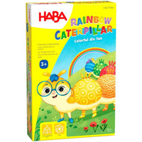Rainbow Caterpillar - Dice-Based Educational Board Game for Family, Adults, and Children (2-4 Players, Ages 3+) - HABA