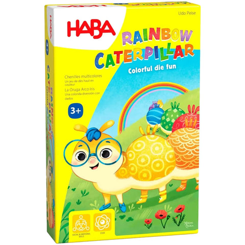 Rainbow Caterpillar - Dice-Based Educational Board Game for Family, Adults, and Children (2-4 Players, Ages 3+) - HABA - Image 1