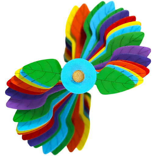 Rainbow Leaf Lollipop Fidget Spinner Toy - Wonderland Workshop - (Colorful Wooden Spinning Activity Toy with Stand, Hands-On Twist, Spin & Sensory Display Fidget for Kids and Desk Play)
