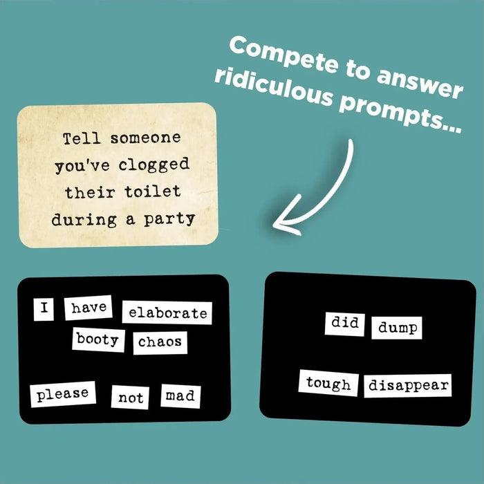 Ransom Notes: The Ridiculous Word Magnet Game - Party Humor Board Game for Adults (3-6 Players, Ages 17+) - Charty Party LLC