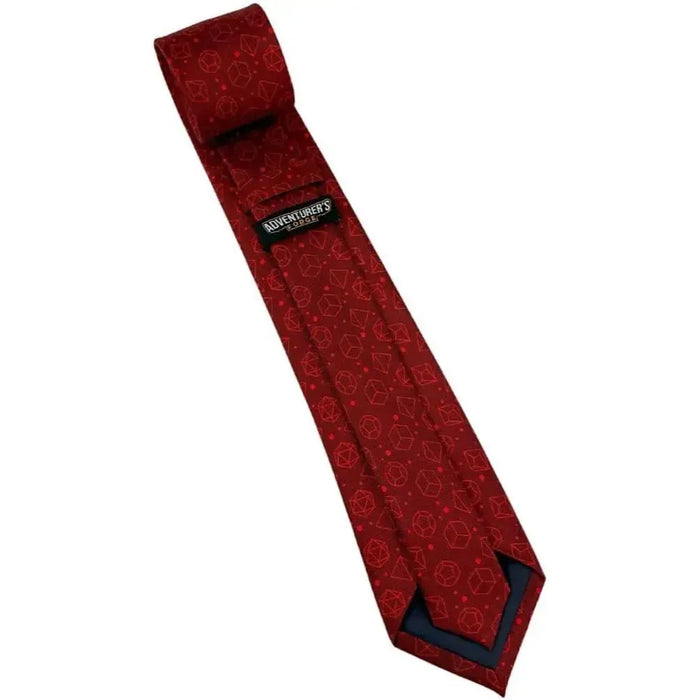 Red Dice Pattern Premium Necktie (Handmade, 100% Silk) - Adventurer's Forge