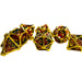 Red & Gold Dragon Bones Dice Set (7 Dice, Polyhedral) - Game Master Dice