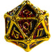 Red & Gold Dragon Bones Dice Set (7 Dice, Polyhedral) - Game Master Dice