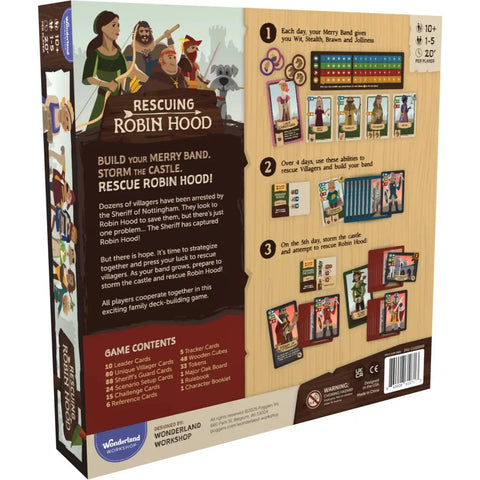 Rescuing Robin Hood - Cooperative Fantasy Board Game for Family, Adults & Children (1-5 Players, Ages 10+)