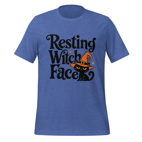 Resting Witch Face T-Shirt - Funny Halloween Black Cat Graphic Tee - Image 13