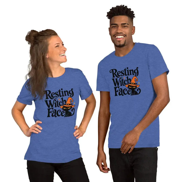 Resting Witch Face T-Shirt - Funny Halloween Black Cat Graphic Tee