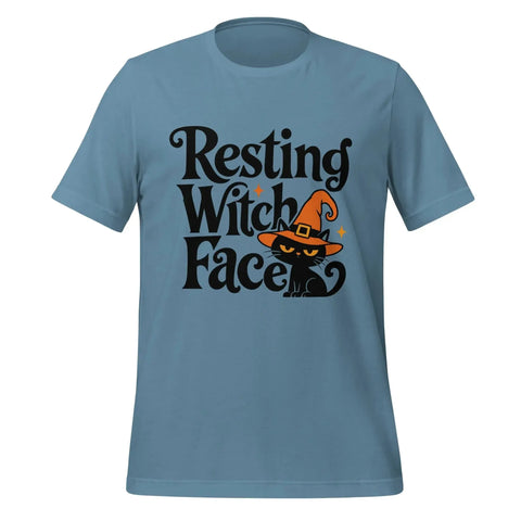 Resting Witch Face T-Shirt - Funny Halloween Black Cat Graphic Tee - Image 17