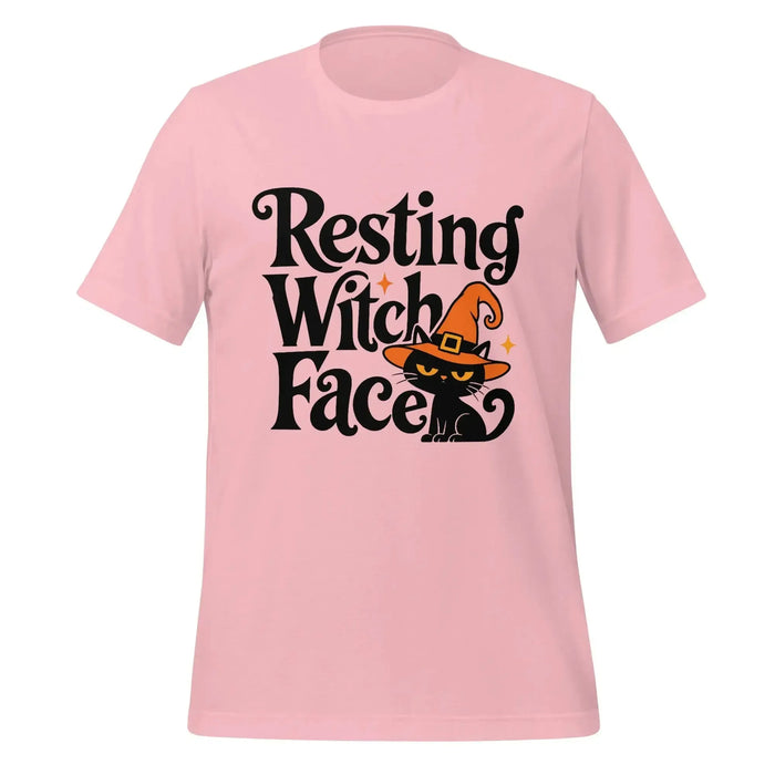 Resting Witch Face T-Shirt - Funny Halloween Black Cat Graphic Tee