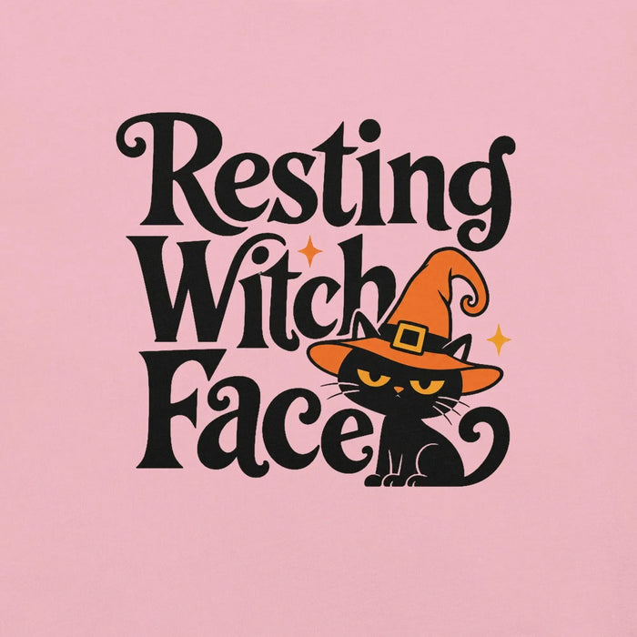 Resting Witch Face T-Shirt - Funny Halloween Black Cat Graphic Tee