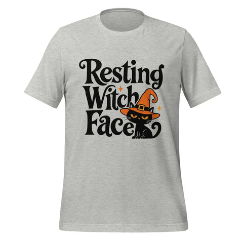 Resting Witch Face T-Shirt - Funny Halloween Black Cat Graphic Tee - Image 33