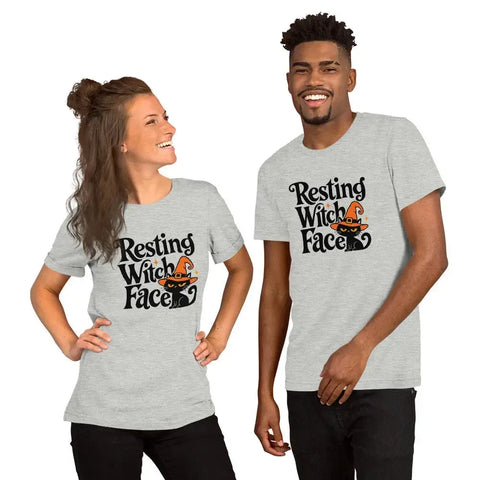 Resting Witch Face T-Shirt - Funny Halloween Black Cat Graphic Tee - Image 36