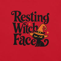 Resting Witch Face T-Shirt - Funny Halloween Black Cat Graphic Tee- Image 6