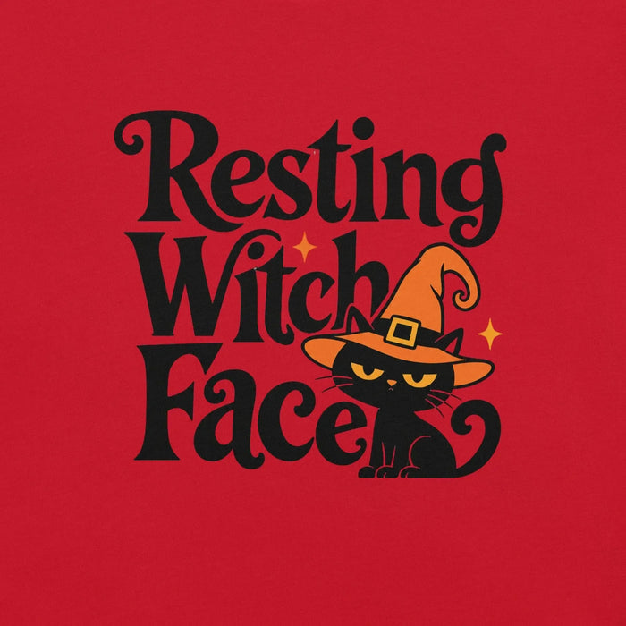 Resting Witch Face T-Shirt - Funny Halloween Black Cat Graphic Tee