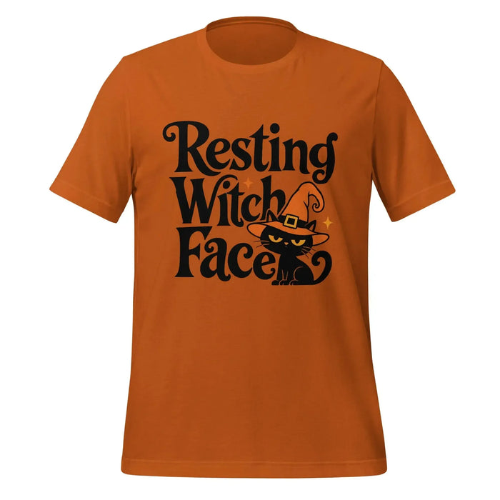 Resting Witch Face T-Shirt - Funny Halloween Black Cat Graphic Tee