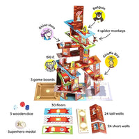 Rhino Hero: Super Battle - Dexterity Superheroes Board Game for Adults, Famil...- Image 2