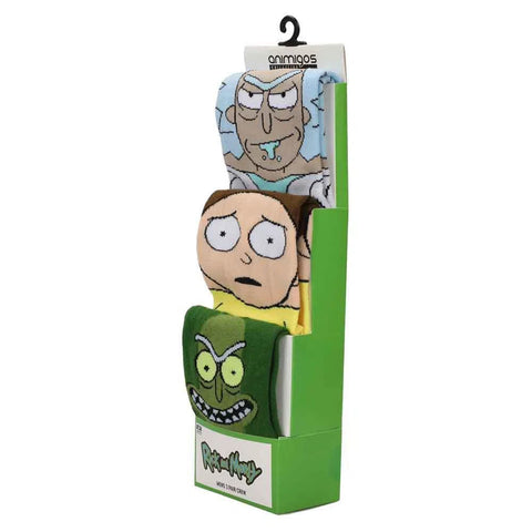 Rick and Morty - Character Crew Socks (3 Pairs) - Bioworld - Animigos Series
