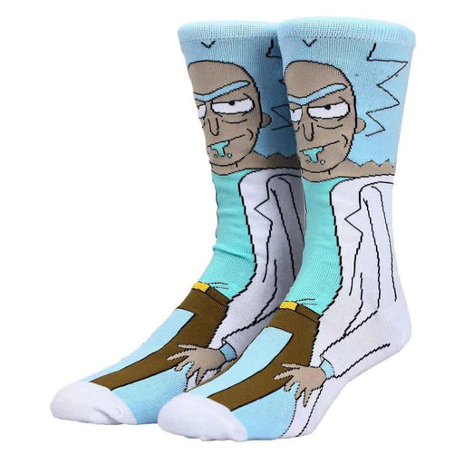 Rick and Morty - Rick Sanchez Character Crew Socks - Bioworld - Animigos Series