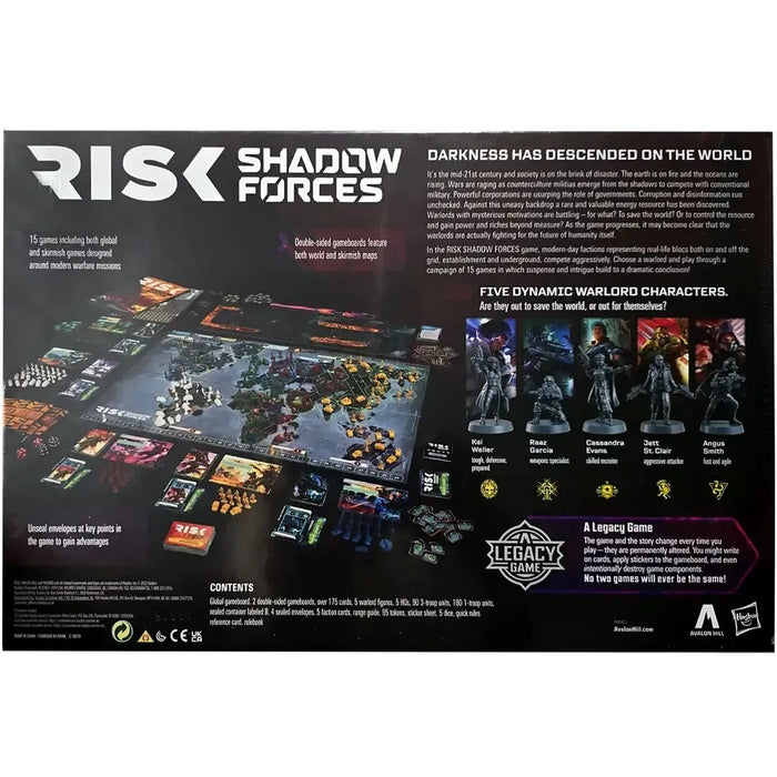 Risk: Shadow Forces Edition - Strategy War Board Game for Adults (3-5 Players, Ages 13+) - Hasbro Gaming