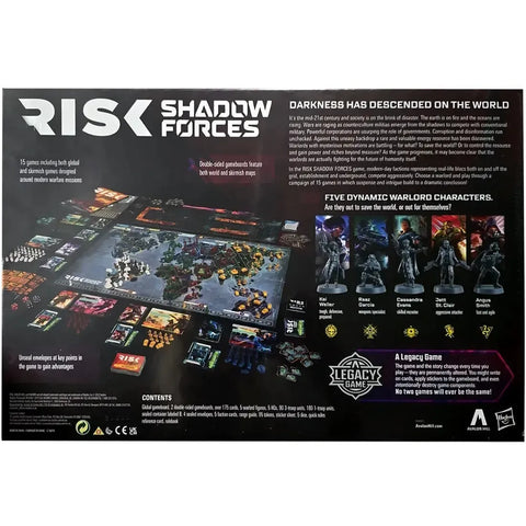 Risk: Shadow Forces Edition - Strategy War Board Game for Adults (3-5 Players, Ages 13+) - Hasbro Gaming