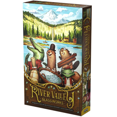 River Valley Glassworks - Tile Placement Woodland Animal Board Game for Family, Adults, and Children (1-5 Players, Ages 7+) - Allplay