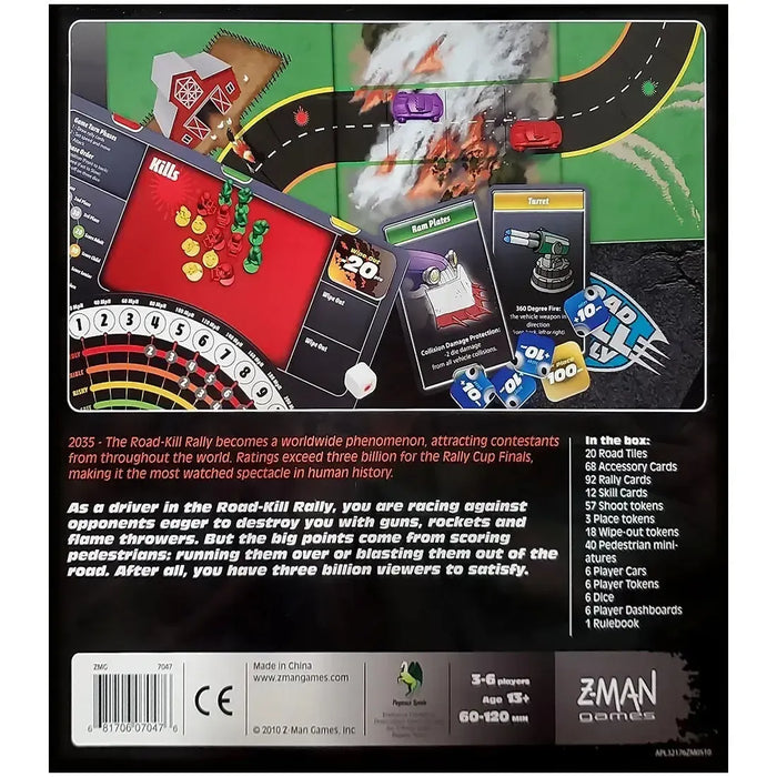 Road Kill Rally - Competitive Racing Board Game for Adults (3-6 Players, Ages 13+) - Z-Man Games