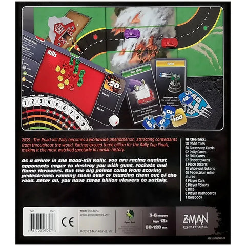 Road Kill Rally - Competitive Racing Board Game for Adults (3-6 Players, Ages 13+) - Z-Man Games