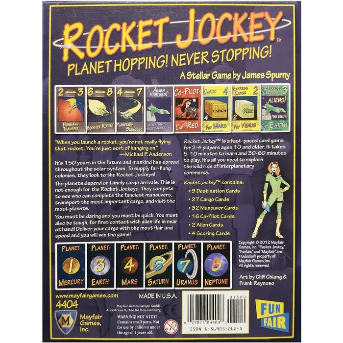 Rocket Jockey - Strategy Space Card Game for Family, and Adults (2-4 Players, Age 10+) - Mayfair Games