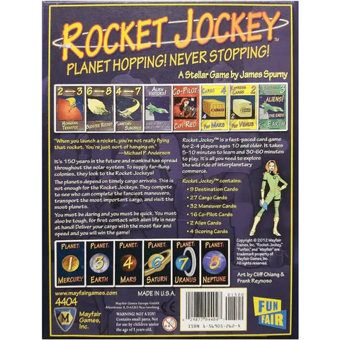 Rocket Jockey - Strategy Space Card Game for Family, and Adults (2-4 Players, Age 10+) - Mayfair Games