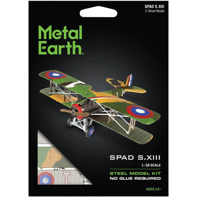 SPAD S.XIII Plane Figure Model Kit (1:58 Scale, Steel, Moderate Difficulty) - Fascinations - Metal Earth Series - (2024)