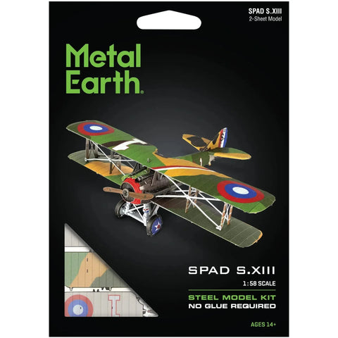 SPAD S.XIII Plane Figure Model Kit (1:58 Scale, Steel, Moderate Difficulty) - Fascinations - Metal Earth Series - (2024) - Image 1