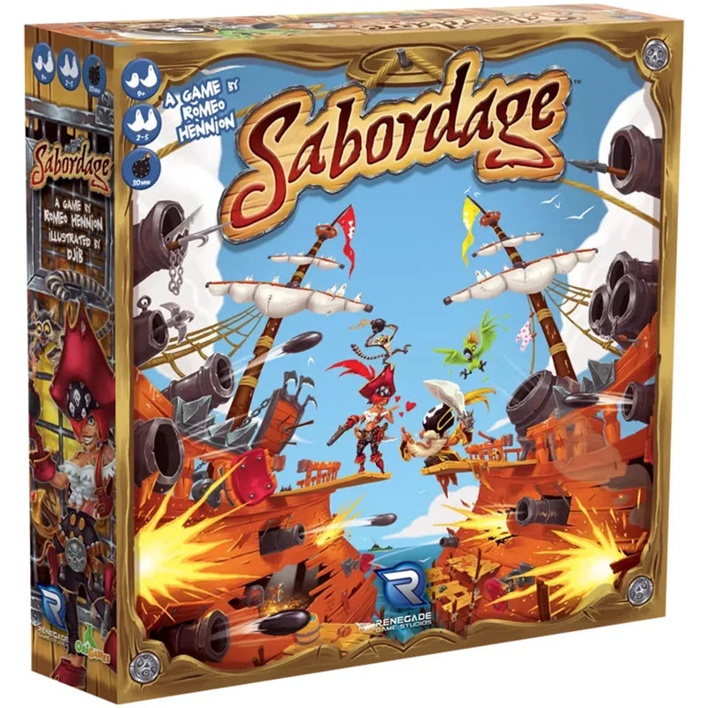 Sabordage - Strategy Pirates Board Game for Family, Adults, and Children (2-5 Players, Ages 12+) - Renegade Game Studios