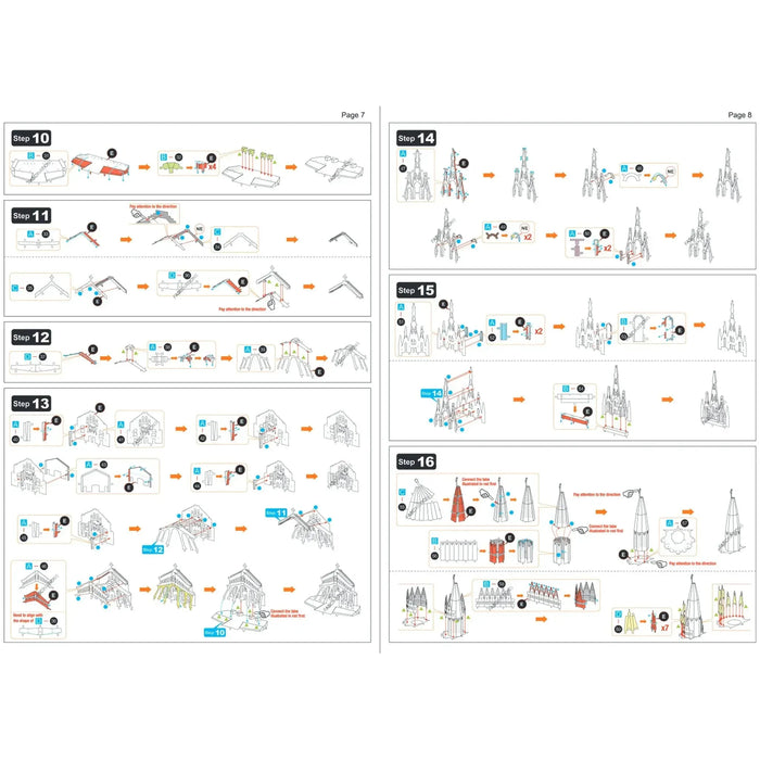 Sagrada Familia Basilica Building 3D Figure Model Kit (1:988 Scale, Steel, Hard Difficulty) - Fascinations - Metal Earth Premium Series - (2024)