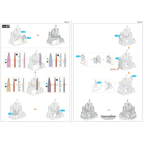 Sagrada Familia Basilica Building 3D Figure Model Kit (1:988 Scale, Steel, Hard Difficulty) - Fascinations - Metal Earth Premium Series - (2024) - Image 14