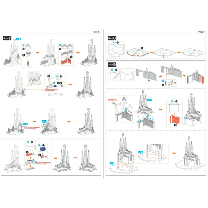 Sagrada Familia Basilica Building 3D Figure Model Kit (1:988 Scale, Steel, Hard Difficulty) - Fascinations - Metal Earth Premium Series - (2024)