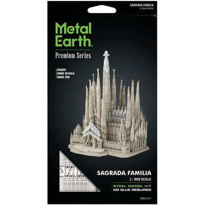 Sagrada Familia Basilica Building 3D Figure Model Kit (1:988 Scale, Steel, Hard Difficulty) - Fascinations - Metal Earth Premium Series - (2024)