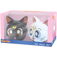 Sailor Moon - Luna & Artemis 3D Mugs Gift Set (Ceramic, 11.5 oz.) - ABYstyle