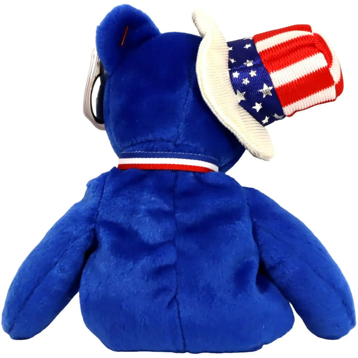 Sam the Bear Blue Patriotic Plush (9") - Ty - Original Beanie Babies Series - (2004)