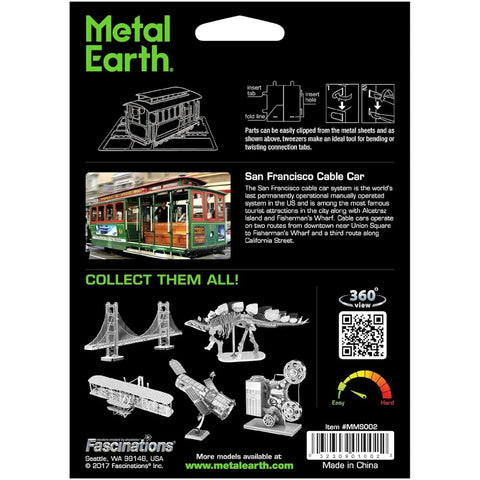 San Francisco - Cable Car Tram Model Kit (Steel, Easy-Moderate Difficulty) - Fascinations - Metal Earth Series - (2024) - Image 3