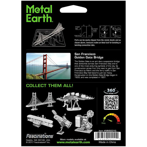 San Francisco - Golden Gate Bridge Figure Model Kit (Steel, Easy Difficulty) - Fascinations - Metal Earth Series - (2024) - Image 3