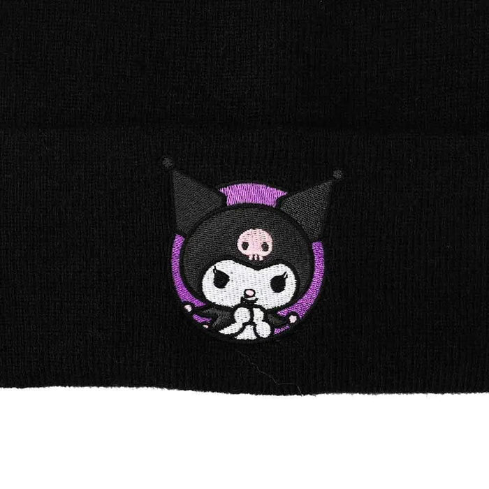 Sanrio [Hello Kitty] - Kuromi Cuff Beanie Hat (Black, Embroidered) - Bioworld