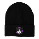 Sanrio [Hello Kitty] - Kuromi Cuff Beanie Hat (Black, Embroidered) - Bioworld