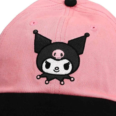 Sanrio [Hello Kitty] - Kuromi Hat (Pink, Embroidered, Contrast Bill) - Bioworld