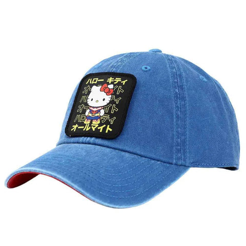 Sanrio [Hello Kitty] x My Hero Academia - Hello Kitty All Might Patch Hat (Blue, Embroidered) - Bioworld