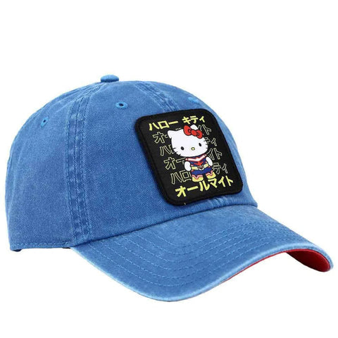Sanrio [Hello Kitty] x My Hero Academia - Hello Kitty All Might Patch Hat (Blue, Embroidered) - Bioworld