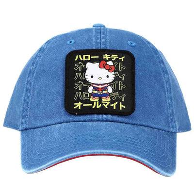 Sanrio [Hello Kitty] x My Hero Academia - Hello Kitty All Might Patch Hat (Blue, Embroidered) - Bioworld